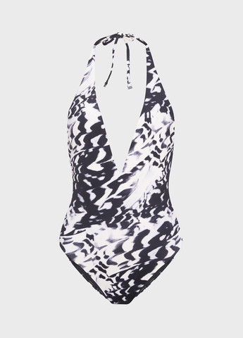 Чорний літній купальник суцільний, пландж Calvin Klein