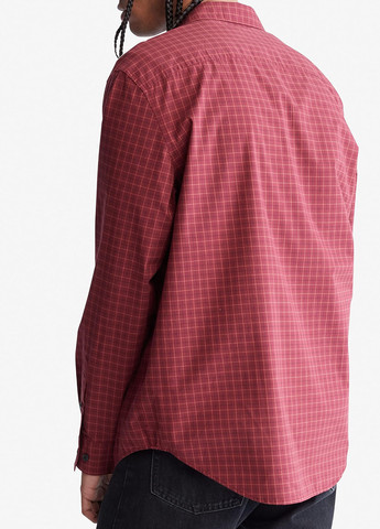 Красная кэжуал рубашка в клетку Calvin Klein