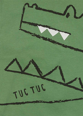 Оливковый демисезонный кэжуал лонгслив Tuc Tuc с рисунком