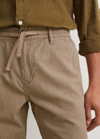 Бежевые кэжуал летние прямые брюки C&A