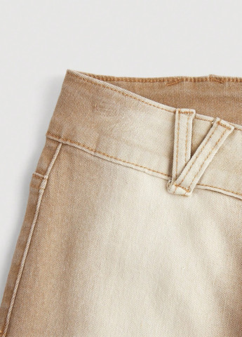 Бежевые демисезонные клеш джинсы SHEIN