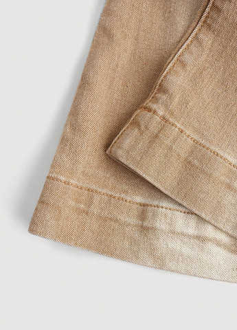 Бежевые демисезонные клеш джинсы SHEIN