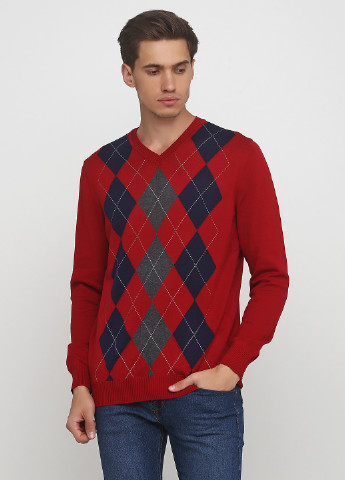 Темно-червоний демісезонний пуловер пуловер CHD
