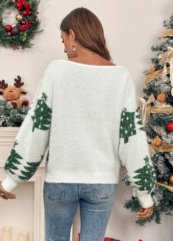 Белый демисезонный свитер SHEIN