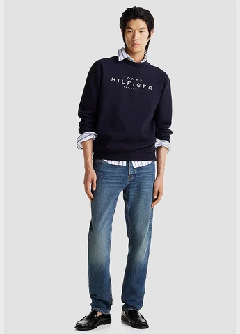 Темно-синий свитшот Tommy Hilfiger логотип без декора (346698220)