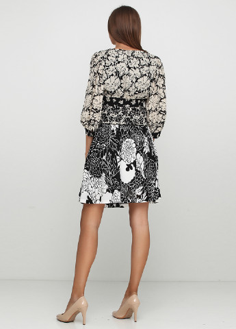 Черно-белая кэжуал цветочной расцветки юбка Tibi мини