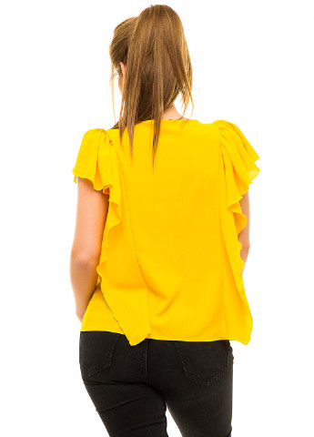 Желтая летняя блуза Lady Style