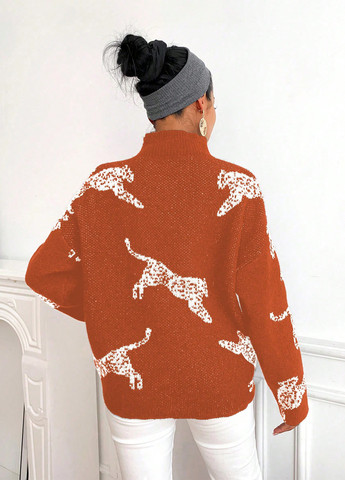 Теракотовий демісезонний светр SHEIN