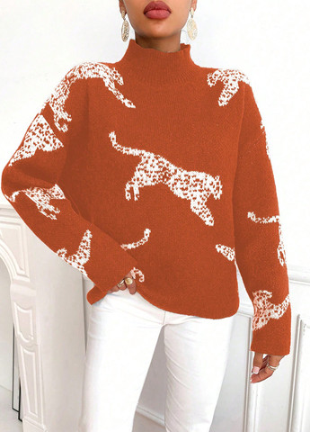 Теракотовий демісезонний светр SHEIN