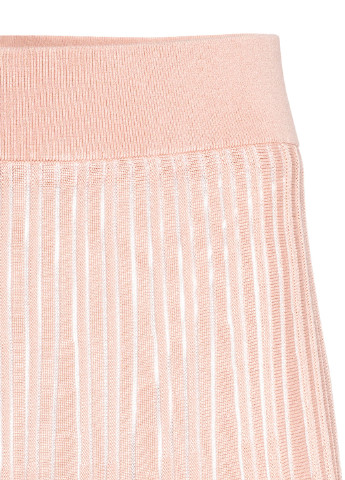 Пудровая кэжуал однотонная юбка H&M плиссе