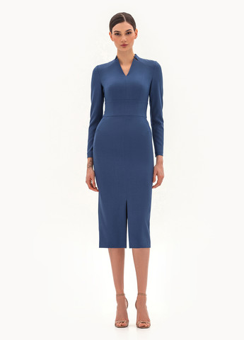 Блакитна кежуал сукня футляр BGL однотонна