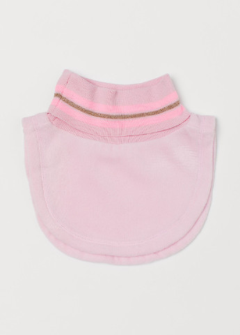 Манишка H&M однотонная светло-розовая кэжуал полиэстер