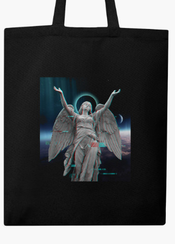 Еко сумка шоппер черная Ренессанс Ангел (Renaissance Angel) (9227-1592-BK) MobiPrint (236391174)