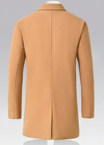 Песочное зимнее Пальто двубортное SHEIN