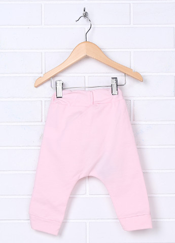 Светло-розовые кэжуал демисезонные со средней талией брюки Bebemania