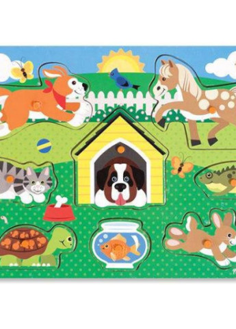 Розвиваюча іграшка Melissa & Doug Рамка-вкладиш Домашні тварини 8 ел (MD19053) Melissa&Doug Рамка-вкладыш Домашние животные 8 эл (203962482)