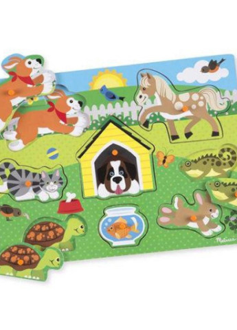 Розвиваюча іграшка Melissa & Doug Рамка-вкладиш Домашні тварини 8 ел (MD19053) Melissa&Doug Рамка-вкладыш Домашние животные 8 эл (203962482)