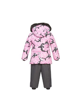 Рожевий зимній комплект зимовий (куртка + напівкомбінезон) belinda 1 Huppa