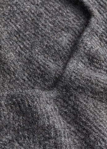 Темно-серое кэжуал платье платье-свитер H&M однотонное