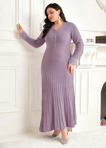 Бузкова кежуал сукня сукня светр SHEIN однотонна