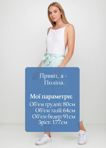 Капри Boohoo однотонные мятные кэжуалы