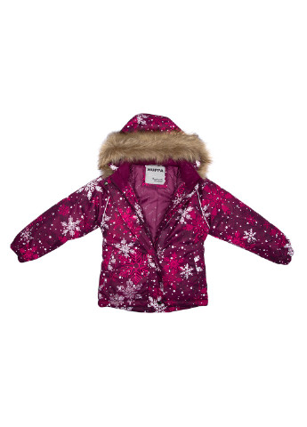 Бордовий зимній комплект зимовий (куртка + напівкомбінезон) marvel Huppa