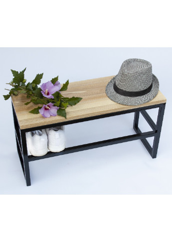 Многофункциональная полка подставка органайзер стойка стеллаж для обуви из металла и дерева 100х25х36 см (65111-Нов) Francesco Marconi (251226472)