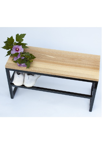 Многофункциональная полка подставка органайзер стойка стеллаж для обуви из металла и дерева 100х25х36 см (65111-Нов) Francesco Marconi (251226472)