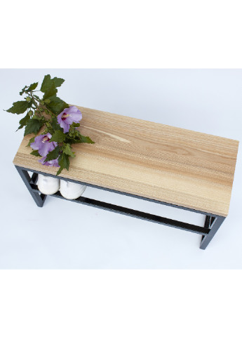 Многофункциональная полка подставка органайзер стойка стеллаж для обуви из металла и дерева 100х25х36 см (65111-Нов) Francesco Marconi (251226472)