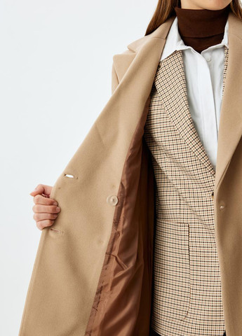 Бежеве демісезонне Пальто двобортне KOTON