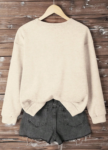 Бежевый свитшот SHEIN новогодний без декора (352189922)