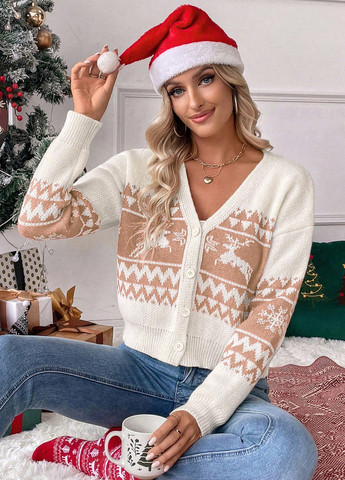 Бежевый демисезонный кардиган SHEIN