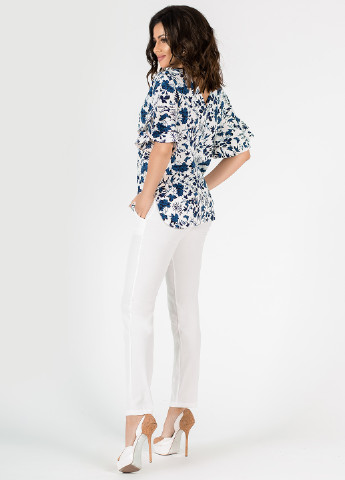 Костюм (блуза, штани) Charm Collection брючний квітковий білий кежуал