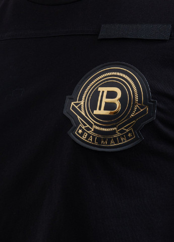 Чорна чорна футболка з логотипом Balmain