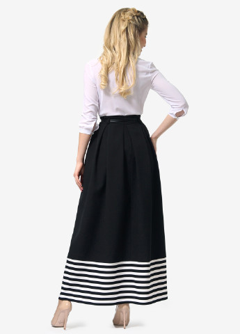 Черно-белая кэжуал в полоску юбка Lila Kass а-силуэта (трапеция)