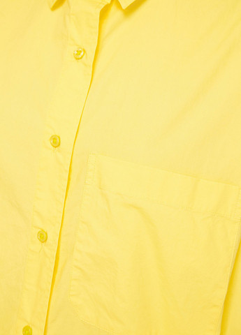 Желтая кэжуал рубашка однотонная PRPY