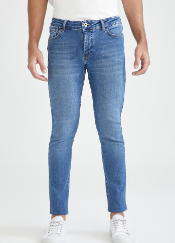 Джинси DeFacto завужені світло-сині джинсові бавовна