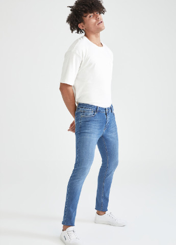 Джинси DeFacto завужені світло-сині джинсові бавовна