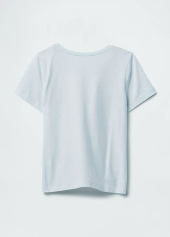 Светло-голубая летняя футболка Gap