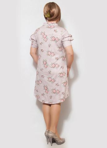 Розовое кэжуал платье LibeAmore с цветочным принтом