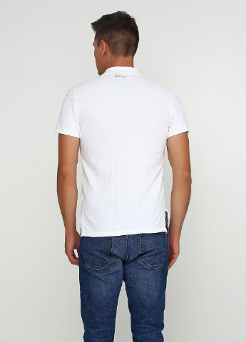 Белая футболка-поло для мужчин Just Cavalli с рисунком