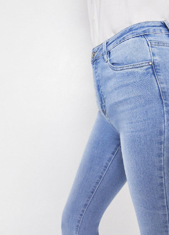Джинси Warehouse однотонні блакитні джинсові бавовна