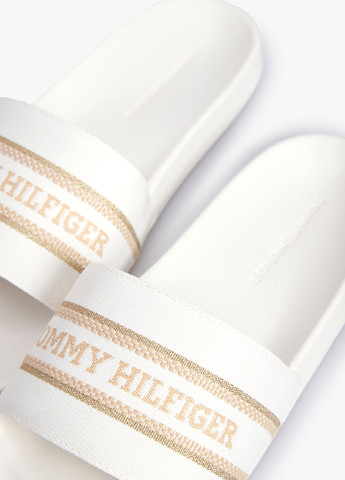 Белые шлепанцы Tommy Hilfiger с логотипом