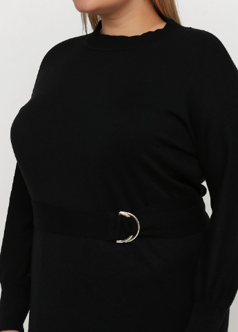Черное кэжуал платье Beauty Women однотонное