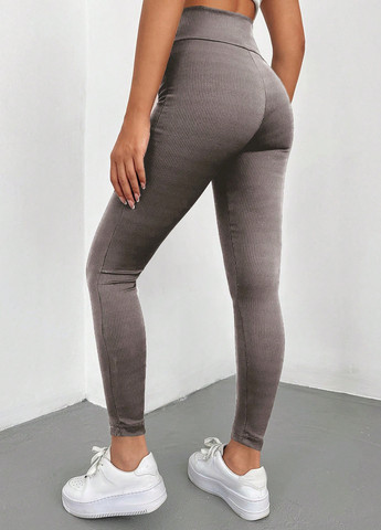 Коричневые демисезонные леггинсы SHEIN