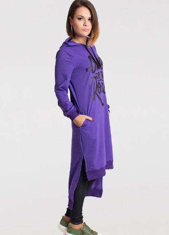 Фиолетовое кэжуал платье Modna Anka с надписью
