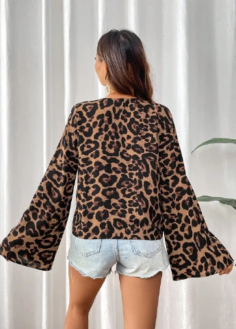 Коричневая блуза SHEIN