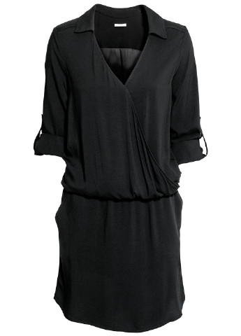 Черное кэжуал платье для кормящих рубашка H&M