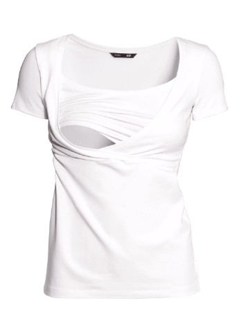 Біла літня футболка для годуючих H&M
