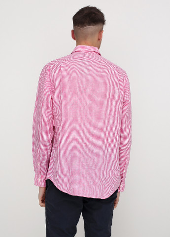 Розовая кэжуал рубашка в клетку Ralph Lauren с длинным рукавом
